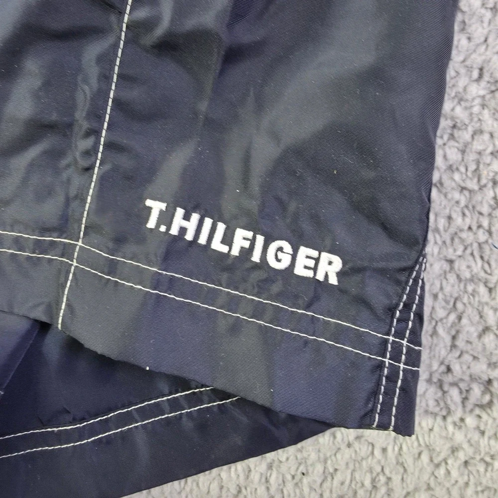 Tommy Hilfiger Mens Navy Blue Colorblock Swim Trunks Board Shorts Size L